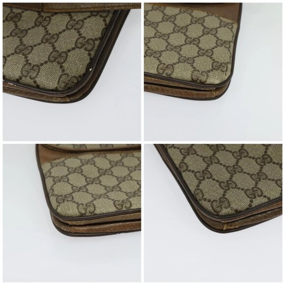 GUCCI GG Supreme Shoulder Bag PVC Beige Gold Auth - Picture 16 of 16